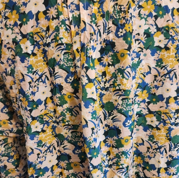 NWT Birds of Paradis by Trovata Short Sleeve Cotton and Silk Blouse Size Large - Picture 10 of 13